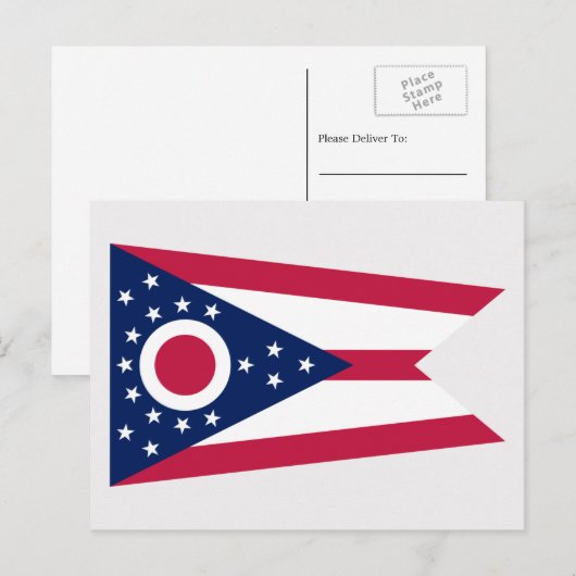 De vlag van Ohio Briefkaart (Voorkant / Achterkant)