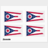 De vlag van Ohio Rechthoekige Sticker (Vel)