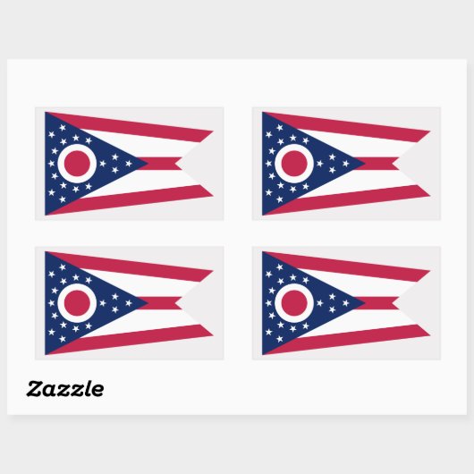 De vlag van Ohio Rechthoekige Sticker (Vel)