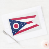 De vlag van Ohio Rechthoekige Sticker (Envelop)