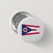 De vlag van Ohio Ronde Button 3,2 Cm (Voorkant /achterkant)