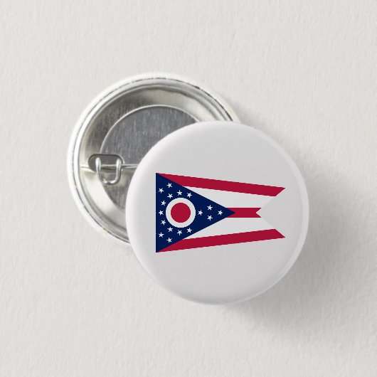 De vlag van Ohio Ronde Button 3,2 Cm (Voorkant /achterkant)