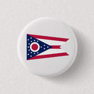 De vlag van Ohio Ronde Button 3,2 Cm