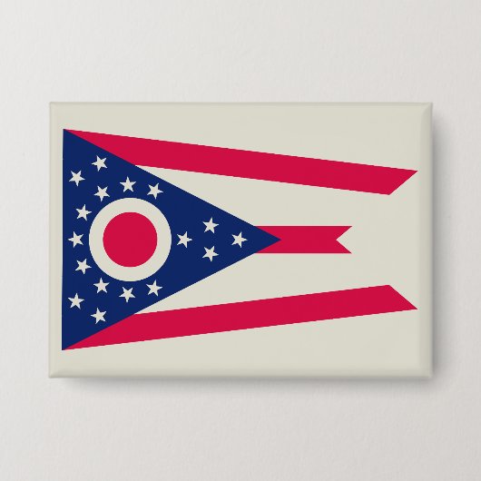 De vlag van Ohio: The Buckeye State Banner Button (Voorkant)