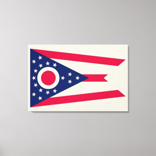 De vlag van Ohio: The Buckeye State Banner Canvas Afdruk (Voorkant)