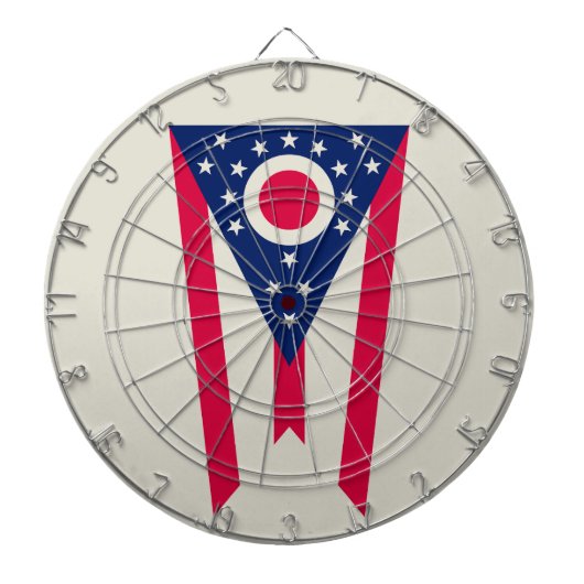 De vlag van Ohio: The Buckeye State Banner Dartbord (Voorkant)