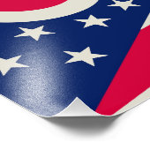 De vlag van Ohio: The Buckeye State Banner Foto Afdruk (Hoek)