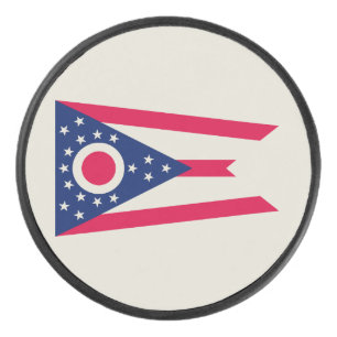 De vlag van Ohio: The Buckeye State Banner Hockey Puck