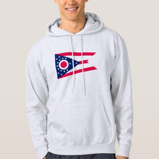 De vlag van Ohio: The Buckeye State Banner Hoodie (Voorkant)