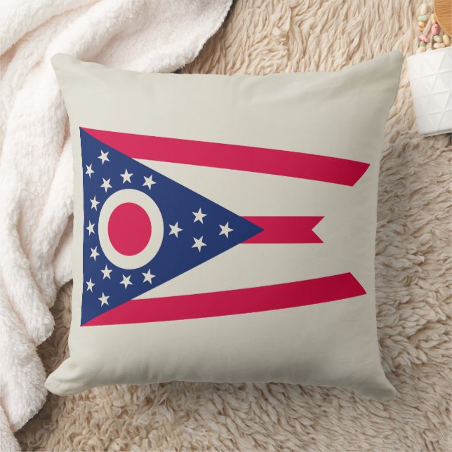 De vlag van Ohio: The Buckeye State Banner Kussen (Deken)