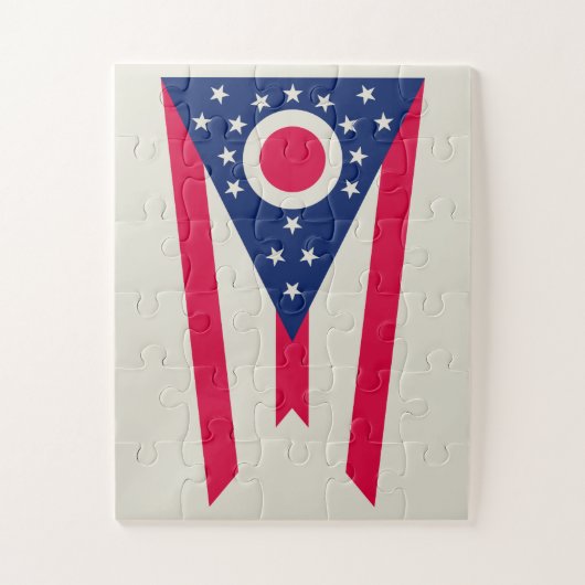 De vlag van Ohio: The Buckeye State Banner Legpuzzel (Verticaal)