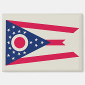 De vlag van Ohio: The Buckeye State Banner Magneet (Voorkant)