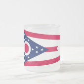 De vlag van Ohio: The Buckeye State Banner Matglas Koffiemok (Center)