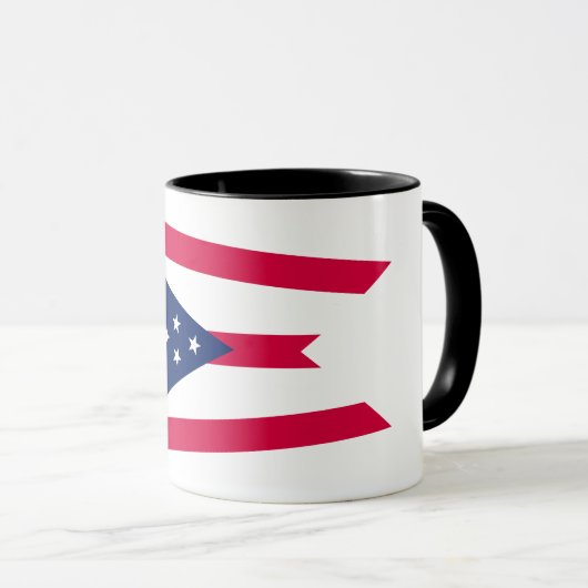 De vlag van Ohio: The Buckeye State Banner Mok (Voorkant rechts)