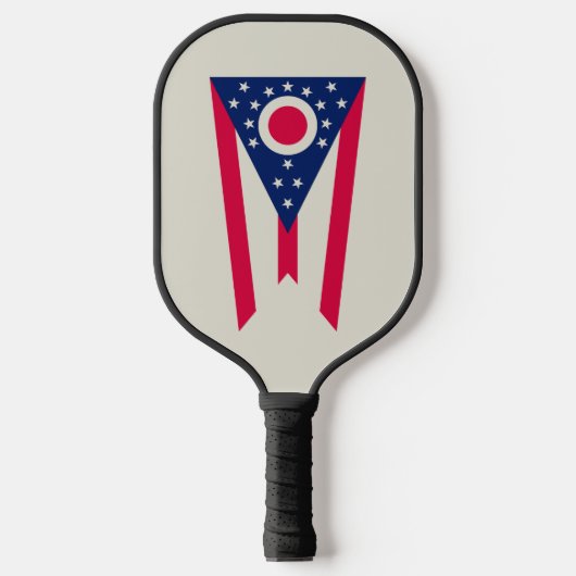 De vlag van Ohio: The Buckeye State Banner Pickleball Paddle (Voorkant)