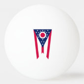 De vlag van Ohio: The Buckeye State Banner Pingpongbal (Voorkant)