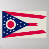 De vlag van Ohio: The Buckeye State Banner Poster (Voorkant)