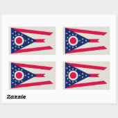 De vlag van Ohio: The Buckeye State Banner Rechthoekige Sticker (Vel)