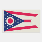 De vlag van Ohio: The Buckeye State Banner Rechthoekige Sticker (Voorkant)