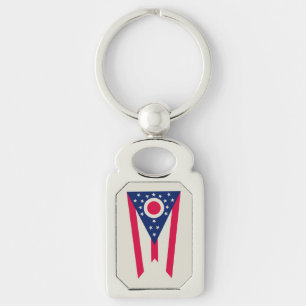 De vlag van Ohio: The Buckeye State Banner Sleutelhanger