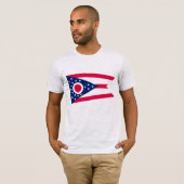 De vlag van Ohio: The Buckeye State Banner T-shirt (Voorkant volledig)