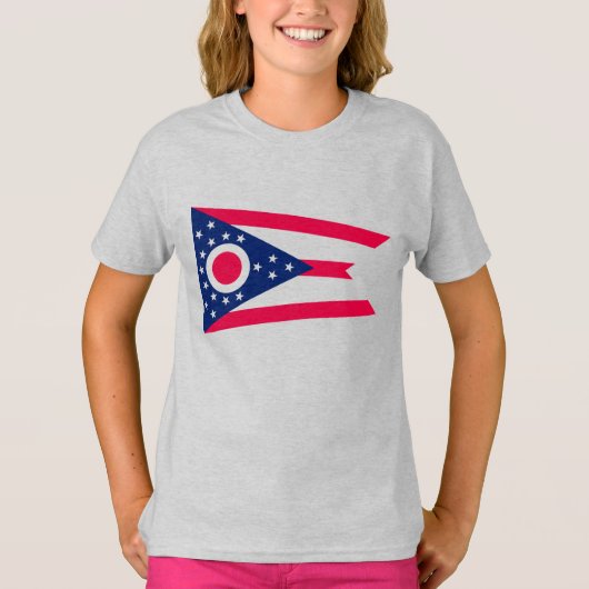 De vlag van Ohio: The Buckeye State Banner T-shirt (Voorkant)