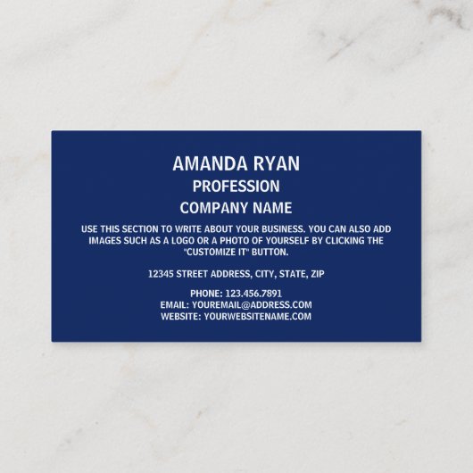 De vlag van Ohio Visitekaartje (Achterkant)