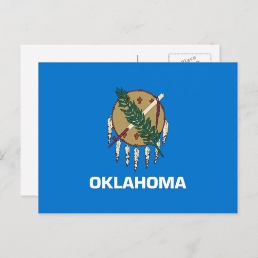 De vlag van Oklahoma Briefkaart (Voorkant / Achterkant)