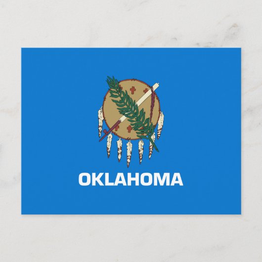 De vlag van Oklahoma Briefkaart (Voorkant)
