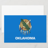 De vlag van Oklahoma Briefpapier (Voorkant / Achterkant)