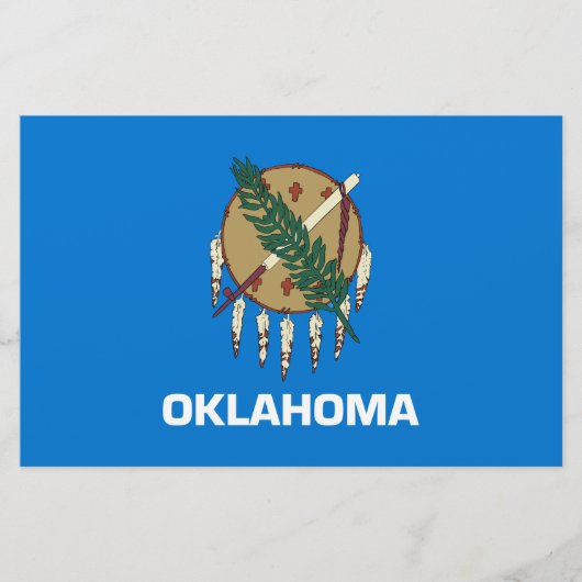 De vlag van Oklahoma Briefpapier (Voorkant)