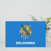 De vlag van Oklahoma Briefpapier (Staand voorkant)