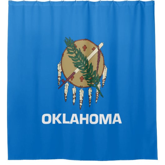 De vlag van Oklahoma Douchegordijn (Voorkant)