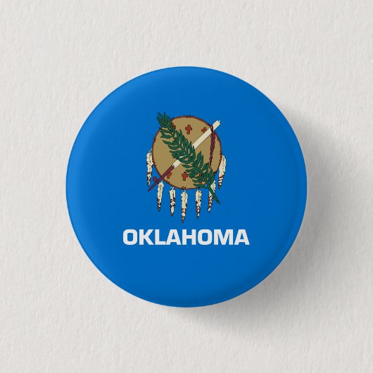 De vlag van Oklahoma Ronde Button 3,2 Cm (Voorkant)