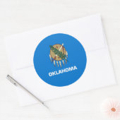 De vlag van Oklahoma Ronde Sticker (Envelop)