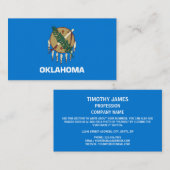 De vlag van Oklahoma Visitekaartje (Voorkant / Achterkant)