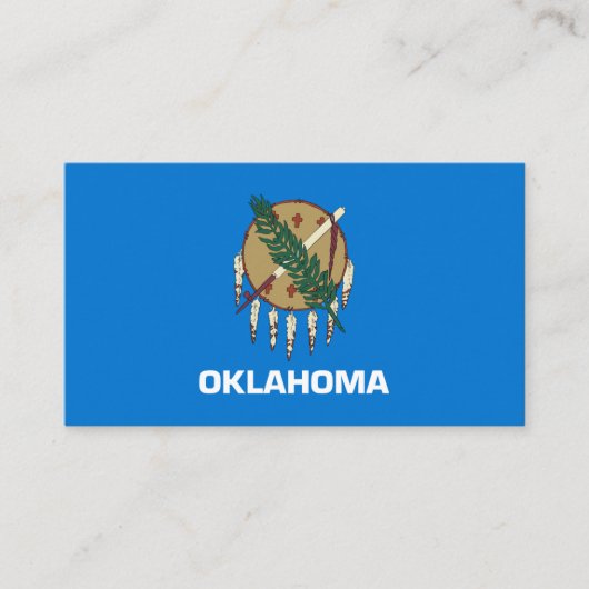 De vlag van Oklahoma Visitekaartje (Voorkant)