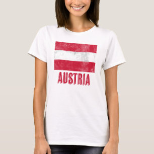 De vlag van Oostenrijk "Grunge" ziet er uit. T-shirt