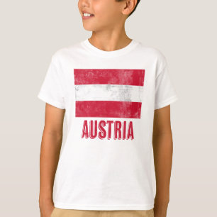 De vlag van Oostenrijk "Grunge" ziet er uit. T-shirt