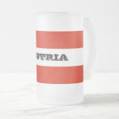 De vlag van Oostenrijk Matglas Bierpul (Voorkant rechts)