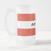 De vlag van Oostenrijk Matglas Bierpul (Links)