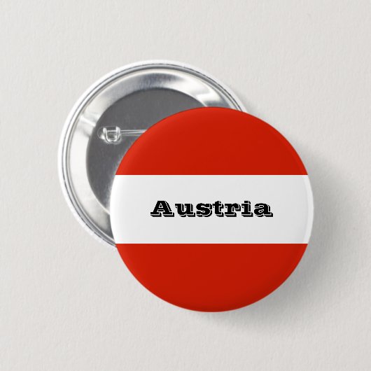 De vlag van Oostenrijk Ronde Button 5,7 Cm (Voorkant /achterkant)