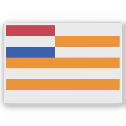 De vlag van Oranje Vrijstaat, Rep. Zuid-Afrika Sticker (Voorkant)