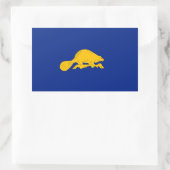 De vlag van Oregon Beaver Rechthoekige Sticker (Tas)