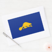 De vlag van Oregon Beaver Rechthoekige Sticker (Envelop)