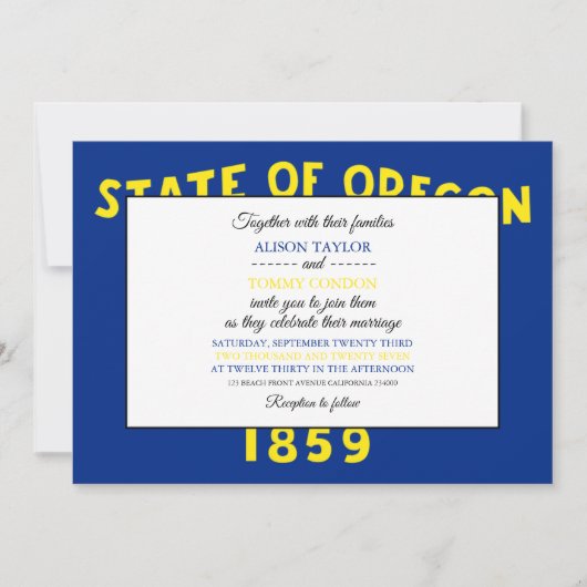 De vlag van Oregon, de vlag van Oregon Kaart (Voorkant)