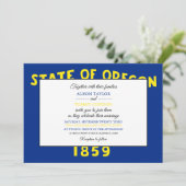 De vlag van Oregon, de vlag van Oregon Kaart (Staand voorkant)