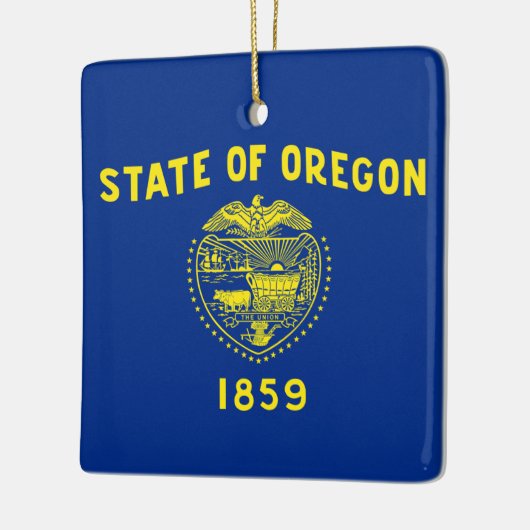 De vlag van Oregon Keramisch Ornament (Links)