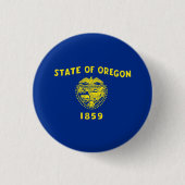 De vlag van Oregon Ronde Button 3,2 Cm (Voorkant)