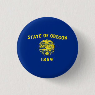 De vlag van Oregon Ronde Button 3,2 Cm